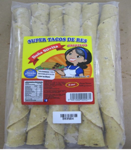 Advertencia Sanitaria Sobre Presencia de Listeria Monocytogenes en Super Tacos de Res Criollos Congelados, Marca Silvita